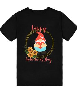 Happy Valentines Day Gnomes With Leopard Sunflower Valentine T-Shirt TPKJ3