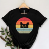 Retro Black Cat Lover T-shirt HR